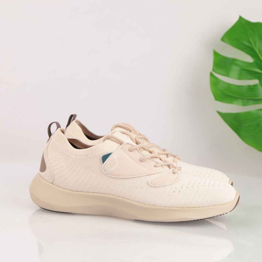 Vessi Womens Everyday Move Sneakers Shoe Size 9 Beige Lace Up Waterproof Comfort